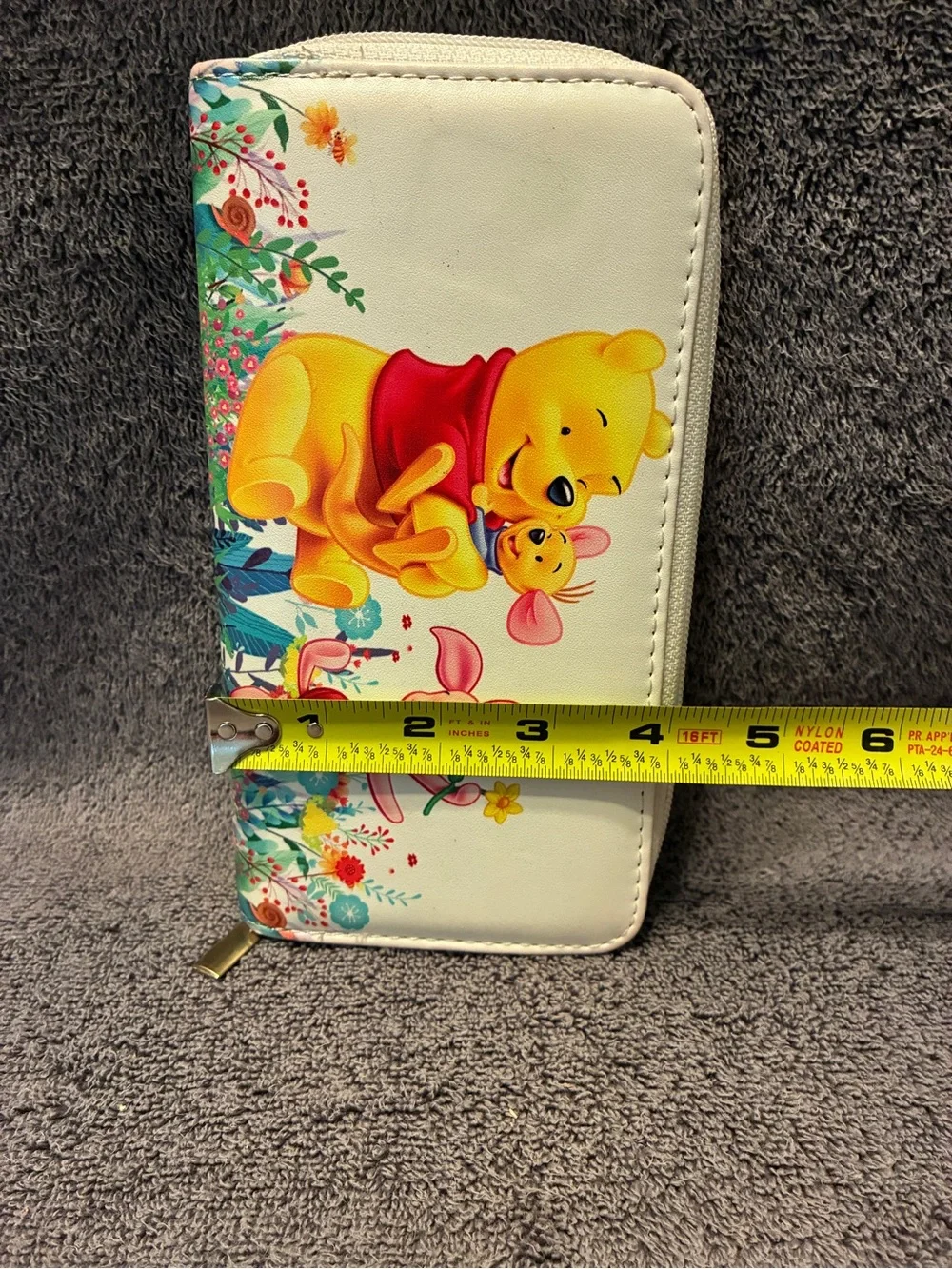 Winnie the Pooh , Roo, and Piglet Wallet with Zipper and Credit Card Slits